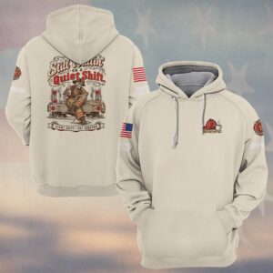 Custom Name & Department Still Waitin' On A Quiet Shift Skeleton Night Shift Firefighter #DQH0988 - Hoodie