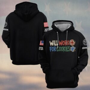 Custom Name & Department Will Work For Cookies Fire Maltese Cross Cookie Star Of Life Cookie Frosted Christmas First Responders #DQH1045 - Hoodie