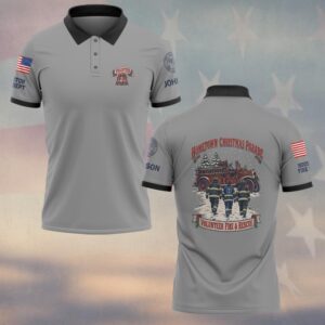 Hometown Christmas Parade, Personalized Vintage Firefighter Pride - Polo