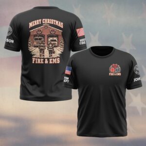 First To The Fight, Personalized Vintage First Responder Pride - T-shirt