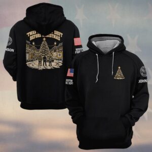 'Twas The Night Shift Before Christmas, Personalized Vintage Firefighter Pride - Hoodie