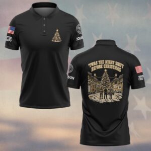 'Twas The Night Shift Before Christmas, Personalized Vintage Firefighter Pride - Polo