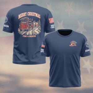 Fire And Rescue, Personalized Vintage Firefighter Pride - T-shirt