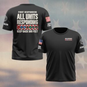 First Responders First To The Fight, Personalized Classic Firefighter Brotherhood - T-shirt