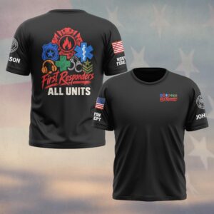 First Responders All Units, Personalized Classic Firefighter Pride - T-shirt