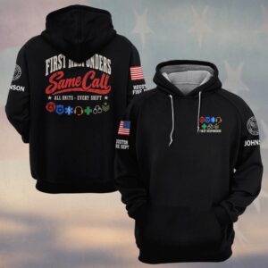 Same Call, All Units, Every Shift, Personalized Classic First Responder Brotherhood - Hoodie