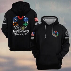Answering The Call, Personalized Classic First Responder Pride - Hoodie