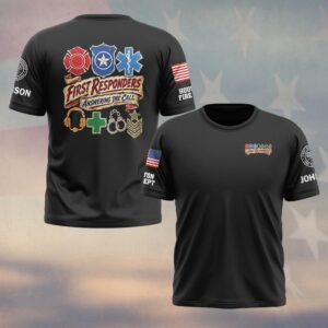 First Responders Answering the Call, Personalized Classic First Responder Pride - T-shirt