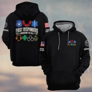 Answering The Call, Personalized Classic First Responder Pride - Hoodie
