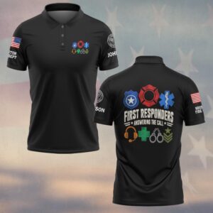 Answering The Call, Personalized Classic First Responder Pride - Polo