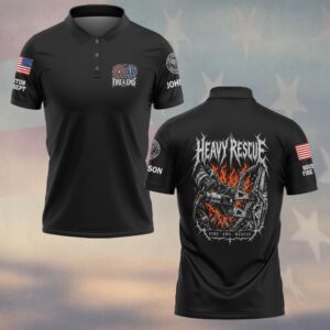 First Responder Ready To Fight, Personalized Vintage Firefighter Gift - Polo