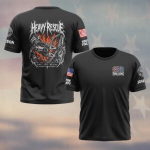 First Responder Ready To Fight, Personalized Vintage Firefighter Gift - T-shirt