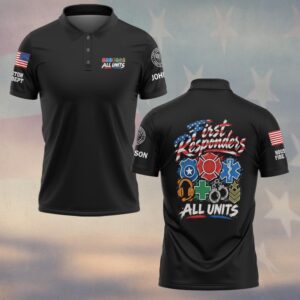 First Responders In The Fight, Personalized Graphic First Responder Pride - Polo
