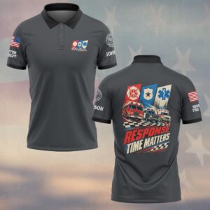 Response Time Matters, Personalized Classic First Responder Pride - Polo