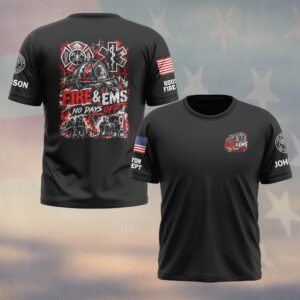 First Responder Ready To Fight, Personalized Vintage Firefighter Pride - T-shirt