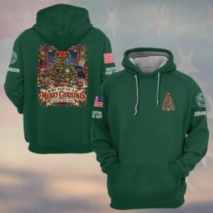 We Wish You A Merry Christmas From The Night Shift, Personalized Vintage First Responder Gift - Hoodie