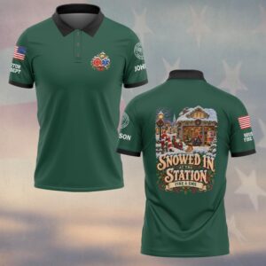 Snowed In At The Station, Personalized Vintage First Responder Pride - Polo