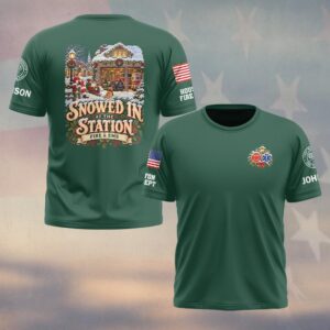Snowed In At The Station, Personalized Vintage First Responder Pride - T-shirt
