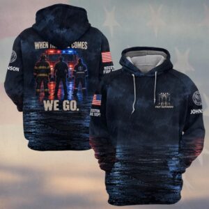 When The Call Comes We Go, Personalized Firefighter Brotherhood - Hoodie