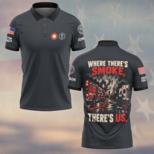 Where There's Smoke, There's Us, Personalized Vintage Firefighter Pride - Polo